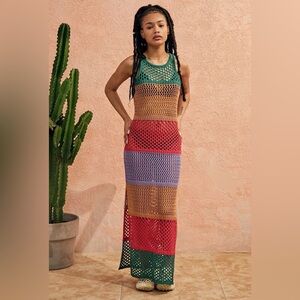 Ragged Priest Crochet Carnival Festival CELESTIAL KNIT MAXI DRESS